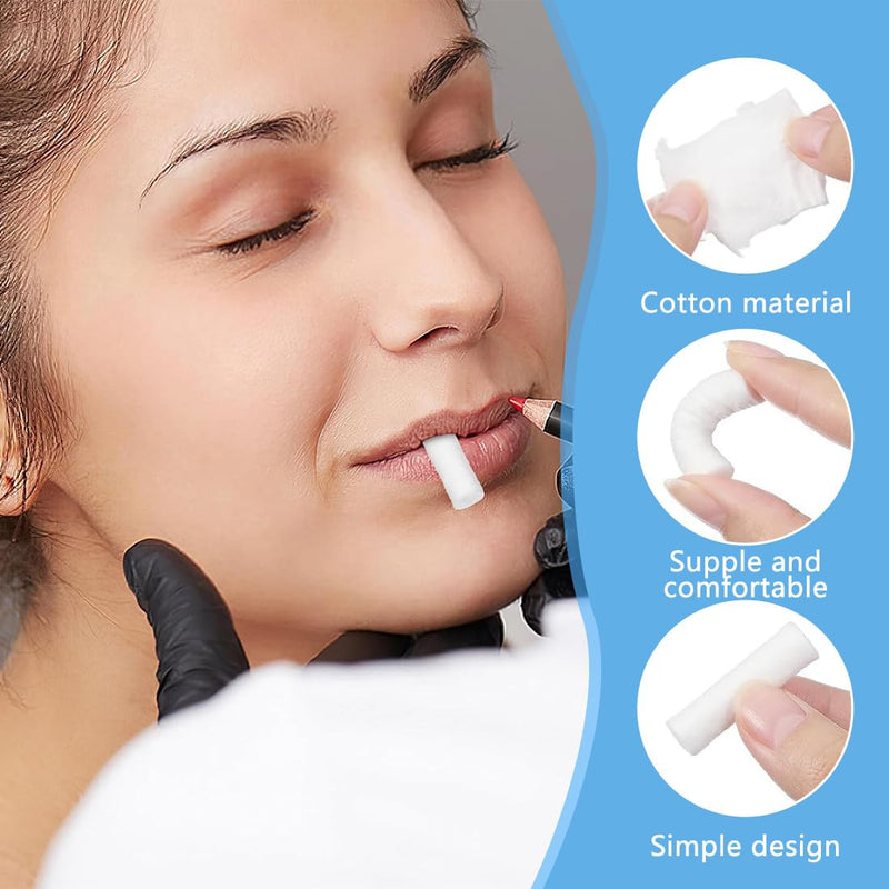 Dental Cotton Rolls, 100 Pieces Dental Cotton Rolls, Highly Absorbent Cotton Rolls Dentist, Cotton Rolls, Cotton Ball Nose Plugs, Stop Plugs for Emergency or Accident