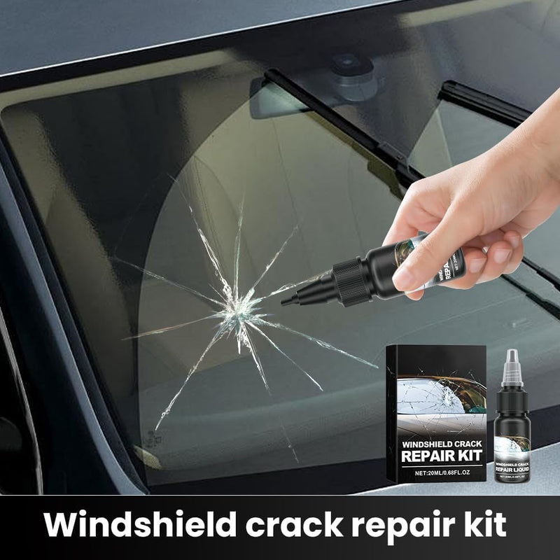 Windshield Crack Repair Kit, 2024 New Windshield Crack Repair Fluid Window Automotive Windscreen Tool, Glass Repair Fluid for Fixing Chips and Star Shaped Crack (2pcs)