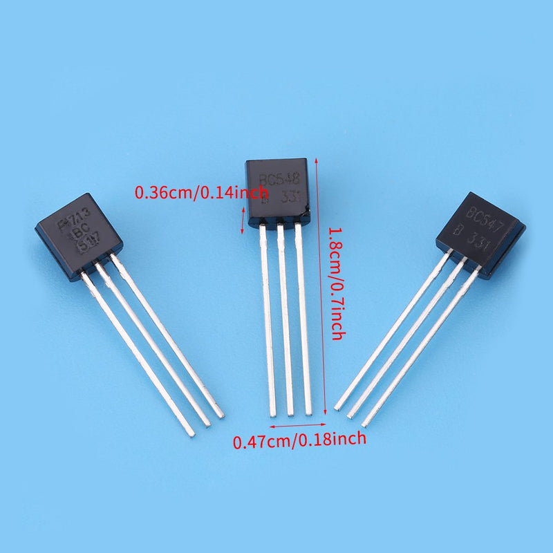 NPN Transistor, 200pcs TO-92 NPN Transistor BC327-BC558 Transistors DIY Kit for Electronic Professionals or Enthusiasts