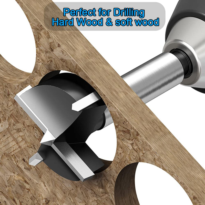 NICAVKIT Tungsten steel Forstner drill bit 60 mm, professional Forstner drill bit wood hole cutter, wood drill pot drill art drill for wood and hardwood