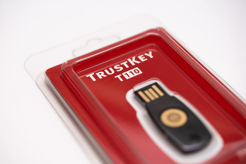 FIDO2 U2F Security Key Passkey Two-Factor Authentication (2FA) USB Key PIN+Touch (Non-Biometric) USB-A Type TrustKey T110