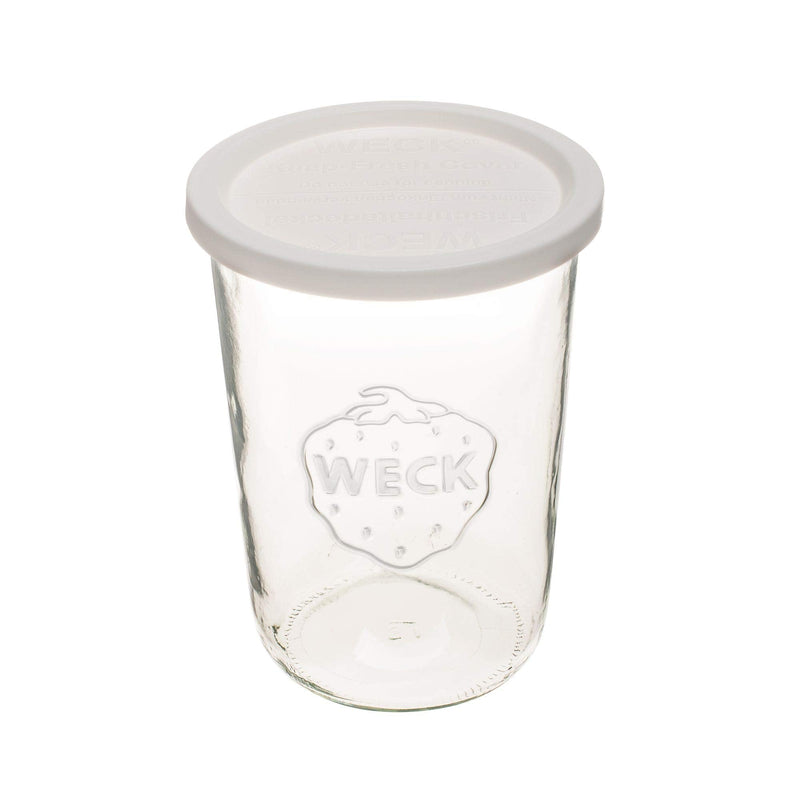 Weck Canning Jar 743-3/4 L Weck Mold Jars made of Transparent Glass - Eco-Friendly Canning Jar - Food Storage Containers with Lids Airtight – 1 Jar with Keep Fresh Cover