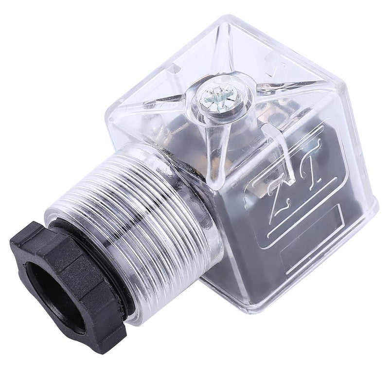 Yctze Universal Hydraulic Solenoid Valve Connector with Light Transparent AC 220 V Pack of 5 for Solenoid Valve AC 110 V and Hirschmann Plug