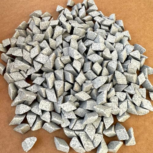 8 lb Ceramic Media for Vibratory Tumblers – Fast Cut Deburring Ceramic Media, 3/8" Polyhedron Triangles for Metal Parts Finishing in Rotating & Vibratory Machines 3/8" (8 lb) Gray Ceramic