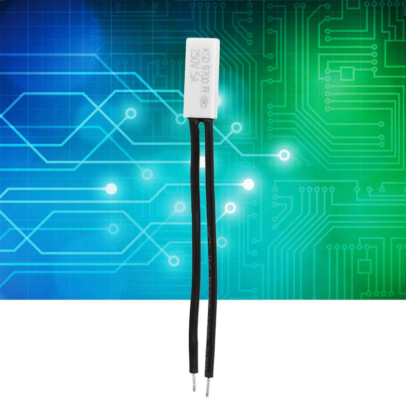 Fafeicy 40℃ KSD9700 Normally Open Temperature Controller, 250V 5A Thermal Protection Plastic Probe, for Temperature Control, Thermal Protection (40℃) 40℃
