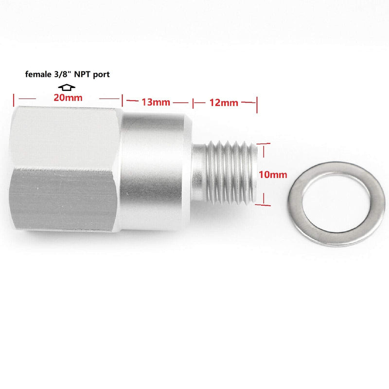 M12 1.5 Adapter to 3/8 NPT LS Engine Swap Coolant Water Temp Sensor Adapter for LS1 LSX LS3 LM7 LR4 LQ4 LS6 L59 LQ9 LM4 L33 LS2 LH6 L92 L76 M12 1.5 to 3/8 NPT Aluminum