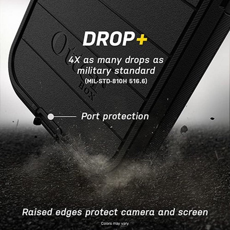 OtterBox Defender Screenless Series Rugged Case & Belt Clip Holster for Galaxy Note 20 Ultra 5G (ONLY) Retail Packaging - Black - with Microbial Defense