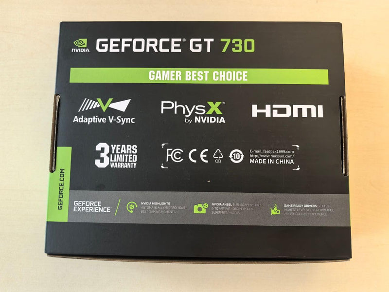 maxsun GeForce GT 730 4GB Video Graphics Card GPU for Computer PC ITX Single Slot PCI Express 4xHDMI, 4K Quad Monitor Multi Screen 4G 4xHDMI