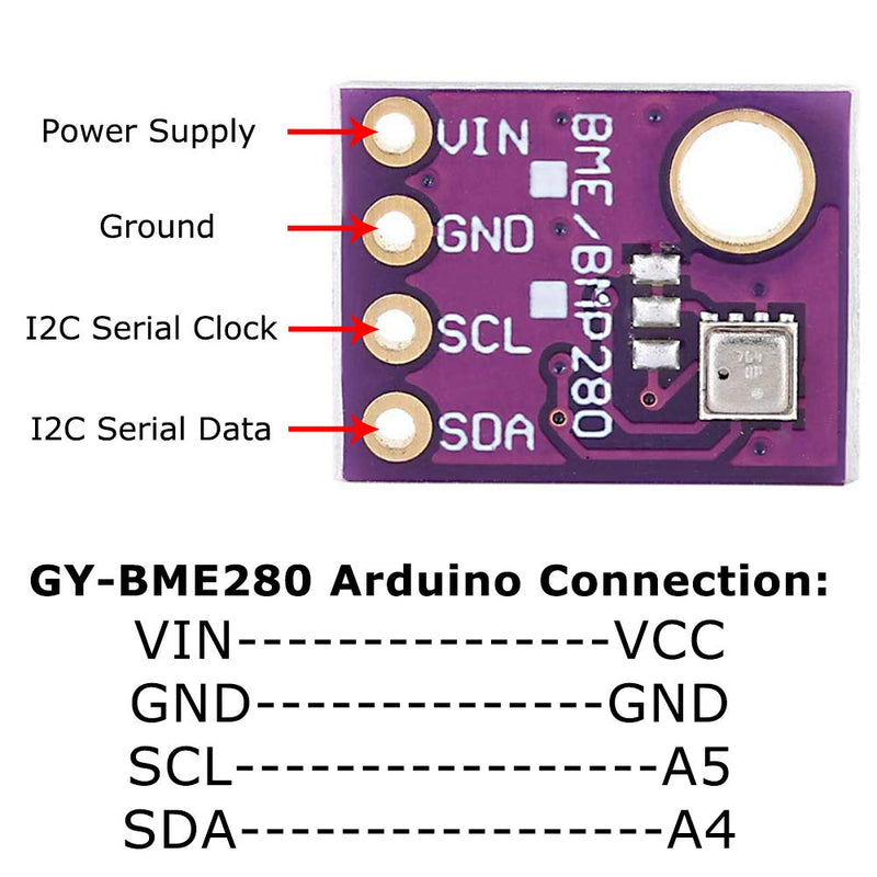 CUQI GY-BME280 Barometric Pressure Temperature Sensor, Calibrated Altimeter Pressure Sensor with IIC I2C Breakout Altimeter Module for GPS Modules