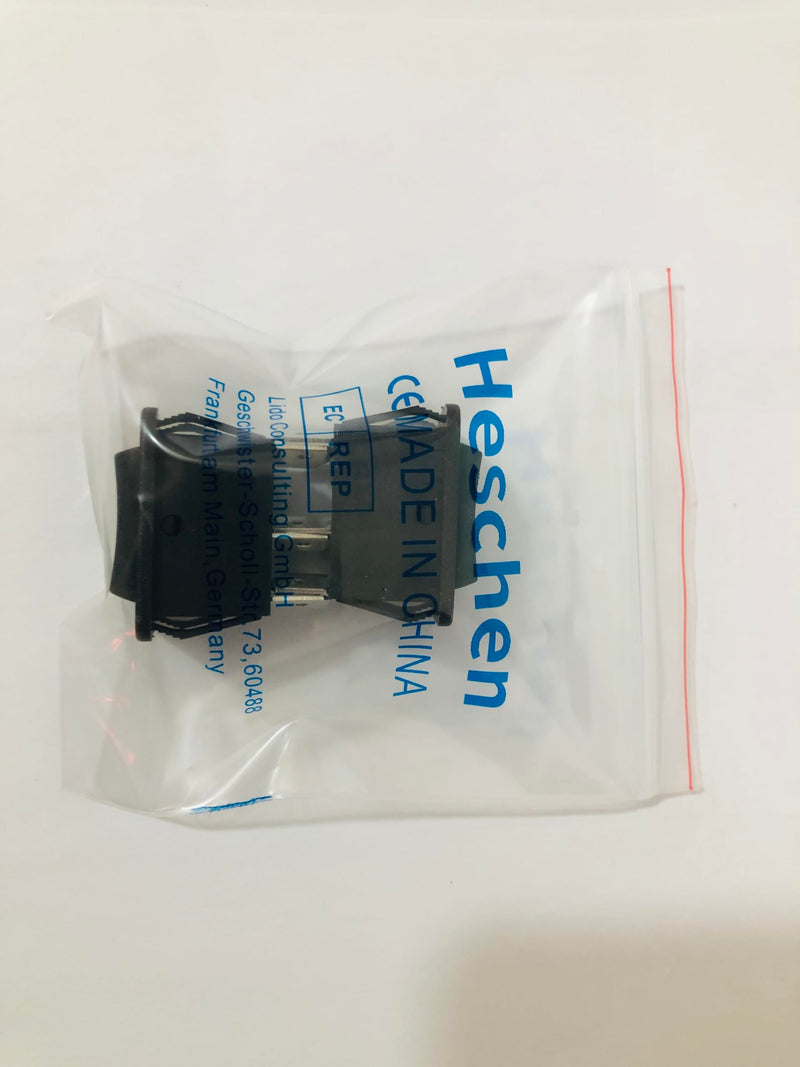 Heschen Rocker Switch 16A 250VAC ON-OFF-ON Momentary DPDT 6 Terminals Black 2Pack