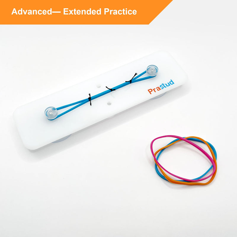 Suture Knot-Tying Kit with Online Tutorials, Surgical Suture Practice Board with Cords and Rubber Bands