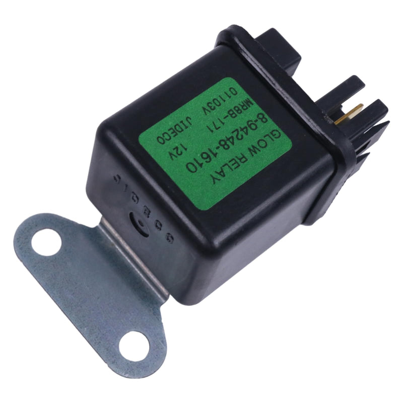 ZTUOAUMA 12V Upgraded Preheating Glow Plug Relay 16415-65600 119650-77910 for Kubota D722 D902 D905 D1105 Yanmar MR82BL-081 JIDECO 91008V Isuzu Hitachi ZAXIS27U Mitsubishi L3E S3L2 S4L2 Engine