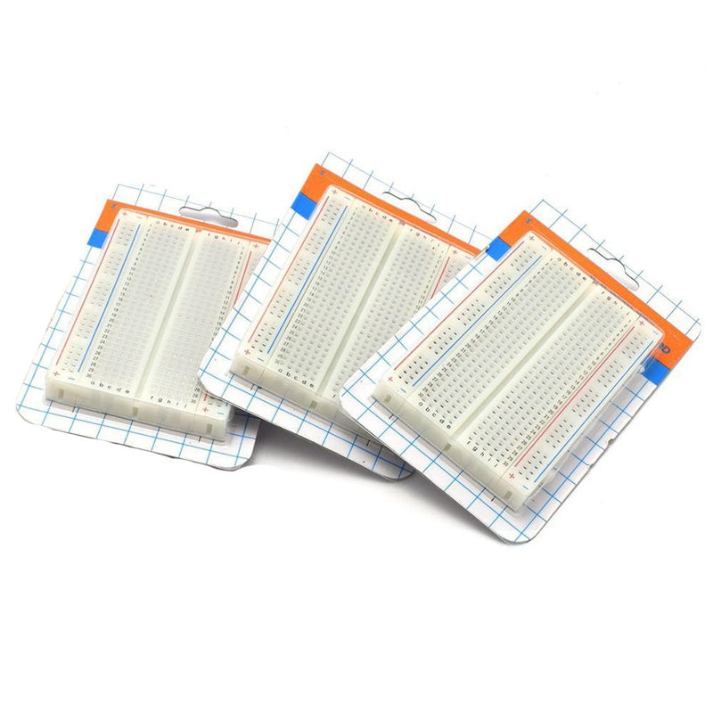 Hailege 10pcs 400 Ties Mini Solderless Breadboard Universal 400 Contacts Solderless Breadboard 400 Points Prototyping Shield