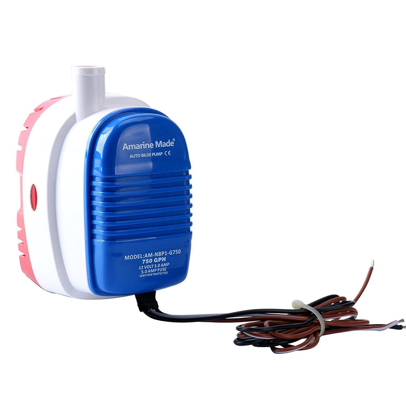 Amarine Made Automatic Submersible Boat Bilge Water Pump 12v 750gph Auto with Float Switch (750gph Auto pump)