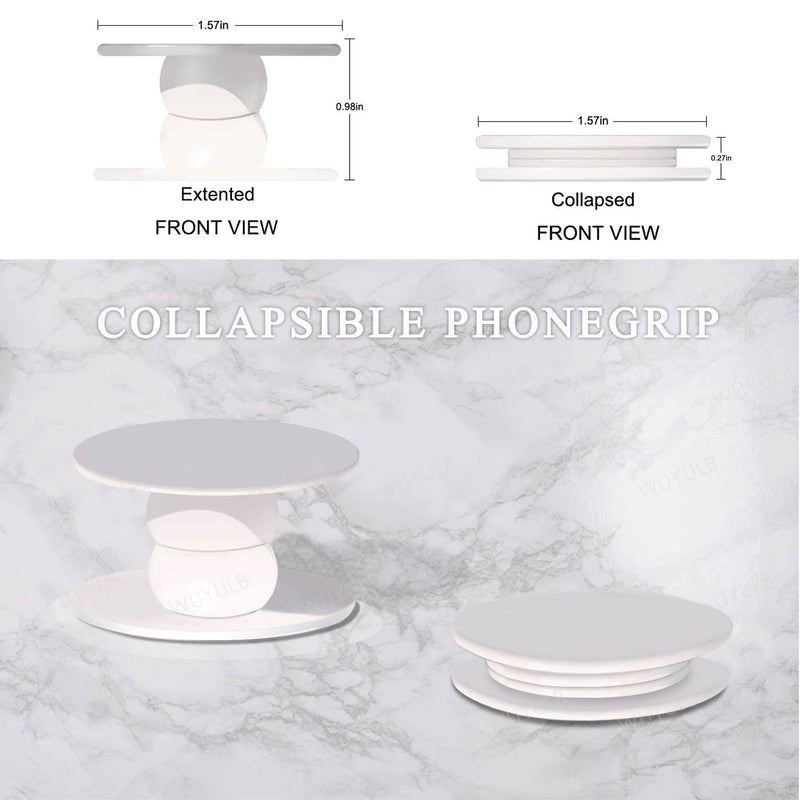 Expandiing Moblile Cell Phone Grip Heart Shape Glass Holder for Smartphones, Cellphone Collapsible Stand（ Pink