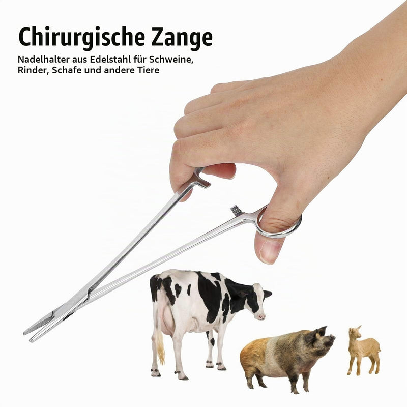 Longzhuo 18cm Needle Clamp Holder Stainless Steel Sewing Pliers Surgical Pliers for Veterinary Use