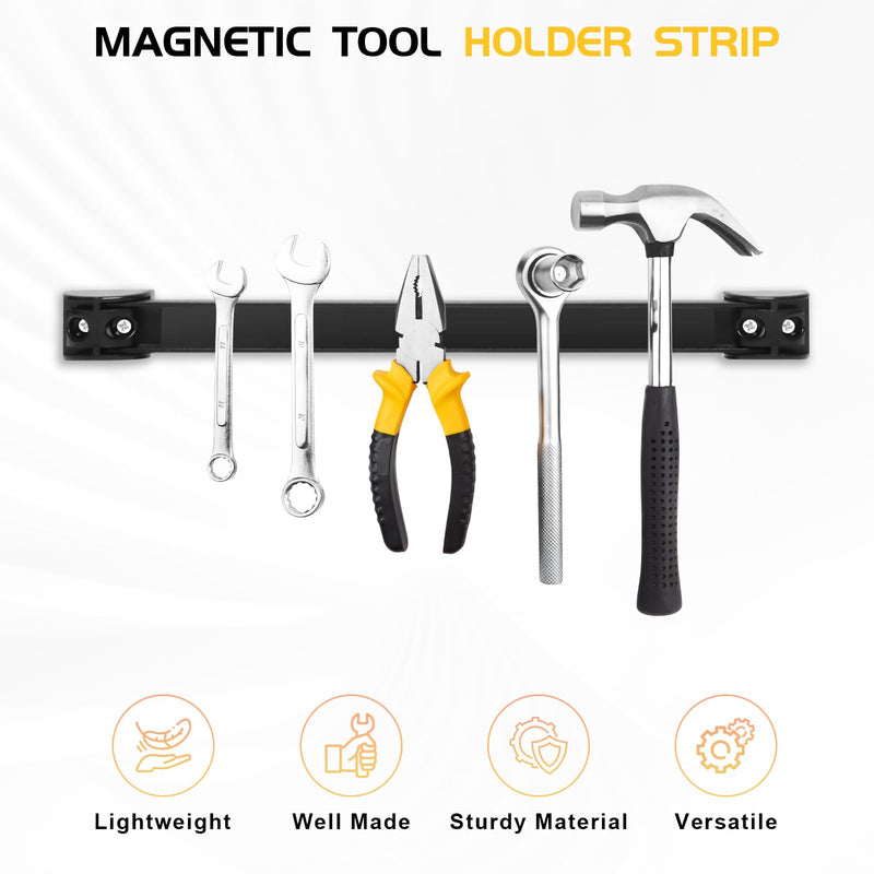 DGSL Magnetic Tool Holder Strip 5 Pack, 16 In Heavy Duty Tool Organizer Magnetic Strip, Tool Magnet Bar For Garage Tool Organization 16 In x 5