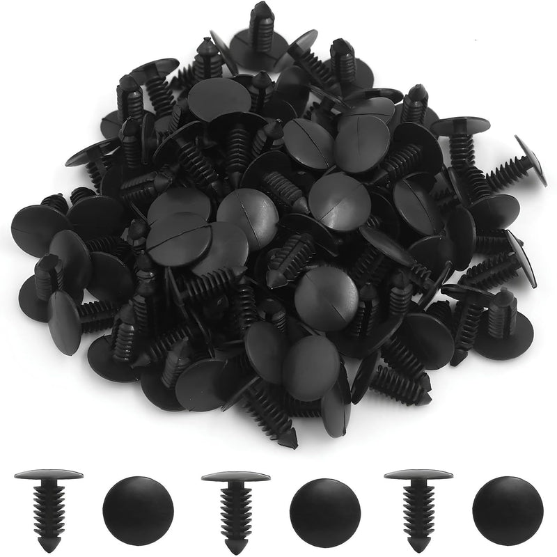 ELK 1" Vapor Barrier Fasteners for Crawl Space Encapsulation and Automotive Repairs - Secure Moisture Barriers with Precision Dimensions and Effortless Installation (Black, 100 Pack) 100 Pack (Black)