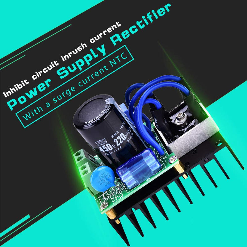 0-220V AC / 0-311V DC 10A Rectifier Board Power Supply Board Rectifier with lightning protection tube, NTC surge current and fuses