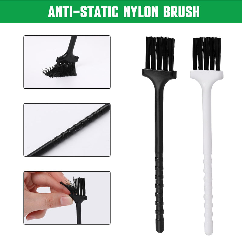 2PCS Keycap Puller and Switch Puller with 2PCS Keyboard Brush, Keycap Remover Switch Puller Mechanical Stainless Steel Keyboard Remover Keyboard Cleaning and Fixing Tool for Mechanical Keyboard