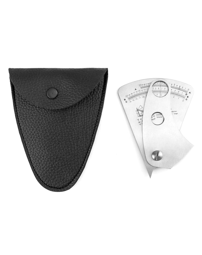 QWORK welding gauge, stainless steel fan-shaped welding gauge 0.1mm precision