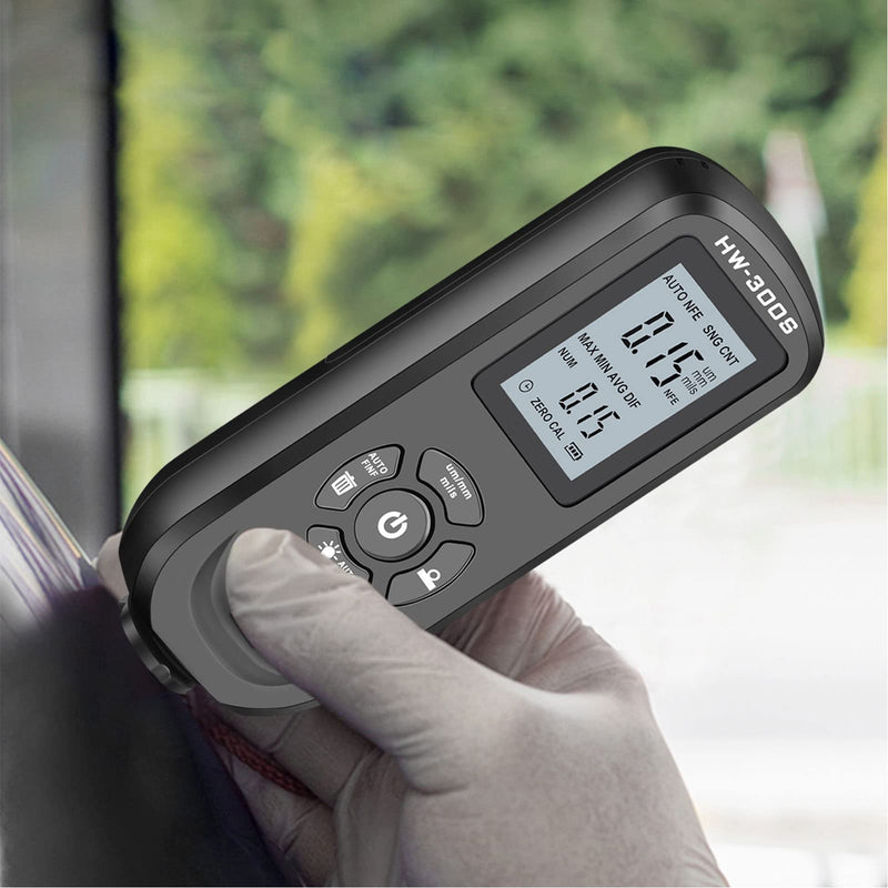 Coating Thickness Gauge Digital Display 3 Units Paint Thickness Gauge Automotive Paint Gauge (Black)