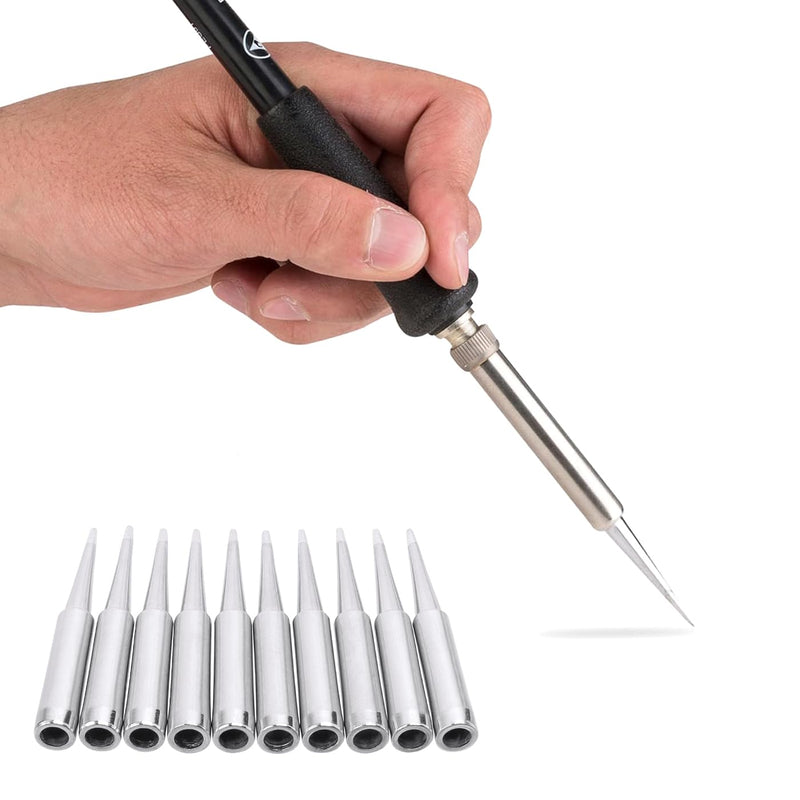 Mesee 5 pieces ETS soldering iron tip, replacement soldering tip set, soldering iron tip, soldering tips, low temperature soldering station tool Weller for WE1010NA WES51 WES50 PES51 PES50 WEP70 EC1002 EC1201A