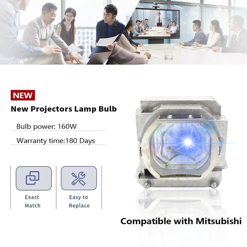 VLT-HC5000LP Replacement Projector Lamp Bulb Compatible with Mitsubishi for HC4900 /HC5000 /HC5000(BL) /HC5500 /HC6000 /HC6000(BL) /HC4900W Lamp Bulb Replacement with Housing VLT-HC5000LP-M1-P