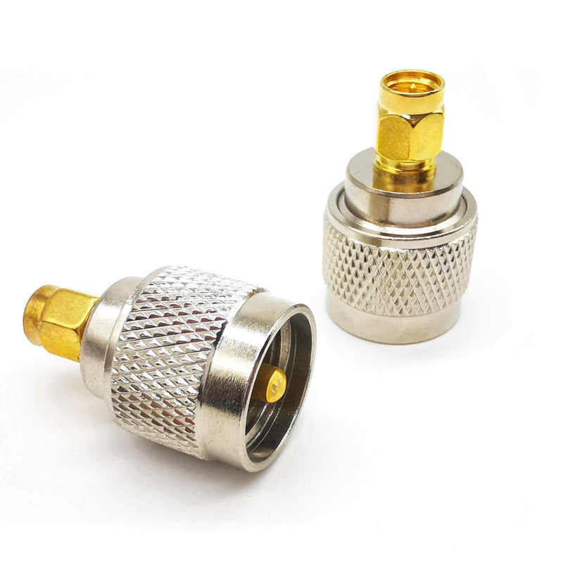 2pcs SMA to PL259 UHF Coax Adapter, SO239 to SMA CB Radio Antenna Connectors, PL259 Male to SMA Male Coax Adapter for Ham Radio Antenna, FPV Antennas