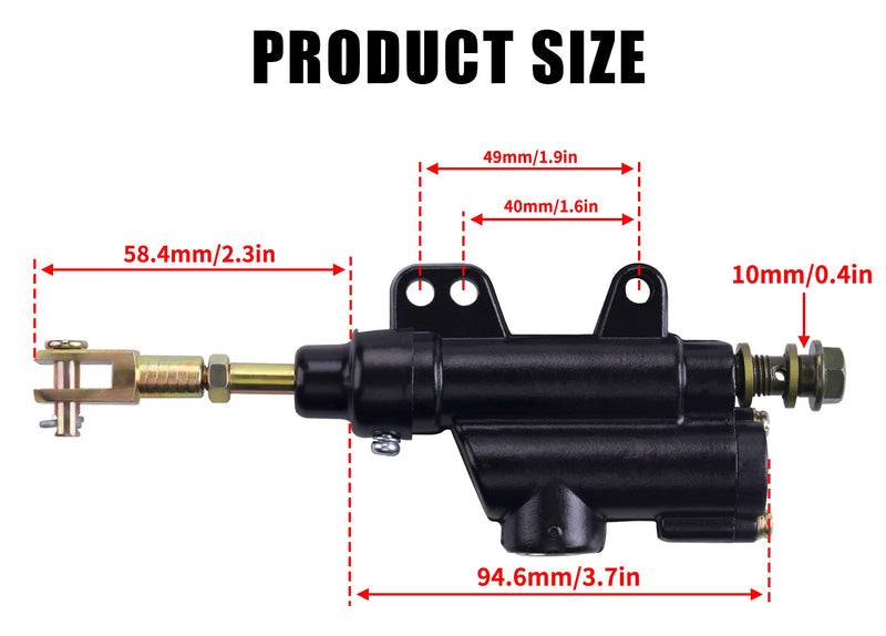 Rear Brake Master Cylinder Coolster 10mm For 50cc-125cc ATVs Taotao BMS Roketa for Chinese ATV dirtbike