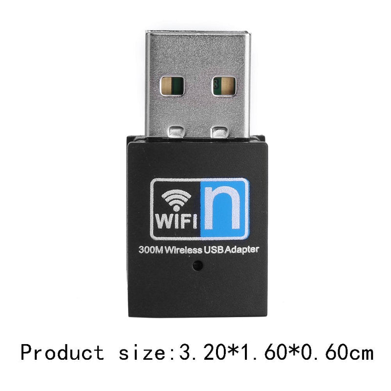 Heayzoki USB Adapter,300M Mini USB 2.0 Adapter Dongle Network Card Receiver for Desktop Laptop,High Speed Data Transfers,for 2000/XP/Vista/7/8/10, Linux,etc