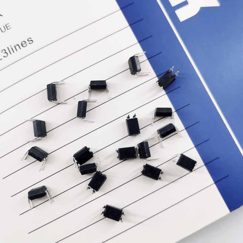 XPOOP 100pcs Optocoupler, PC817C Optocoupler 2.54mm Pitch 4 Pins for DIY DIP-4, PC817C Optocoupler One Channel, PC817C Optocoupler DIP Installation, Optocoupler PC817C