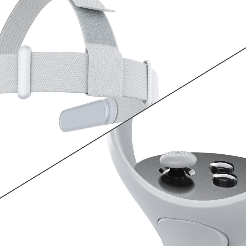 Original Head Strap for Oculus Quest 2, Replacement Head Strap for Meta Quest 2, VR Accessories with 2 Pair Thumb Grip Caps,for Oculus Quest 2 Head Strap,Compatible with Meta Quest 2 Head Strap