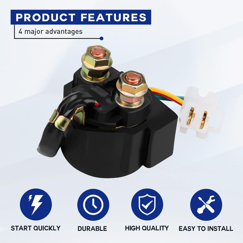 Starter Solenoid Relay for Honda TRX300 Fourtrax 300 1988 1989 1990-2000 TRX200 Fourtrax 200 1984 TRX250 FOURTRAX 250 1985-1987 TRX250 Sportrax 2003-2008 TRX400 Sportrax 2001-2014 TRX125 FOURTRAX