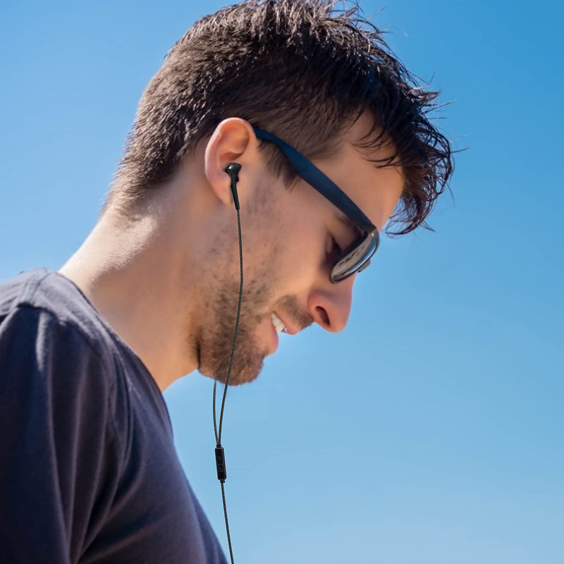 Earbuds Headphones with Microphone Pack of 5, Noise Isolating Wired Earbuds, Earphones with Powerful Heavy Bass Stereo, Compatible with Android, iPhone, iPad, Laptops, MP3 and Most 3.5mm Interface