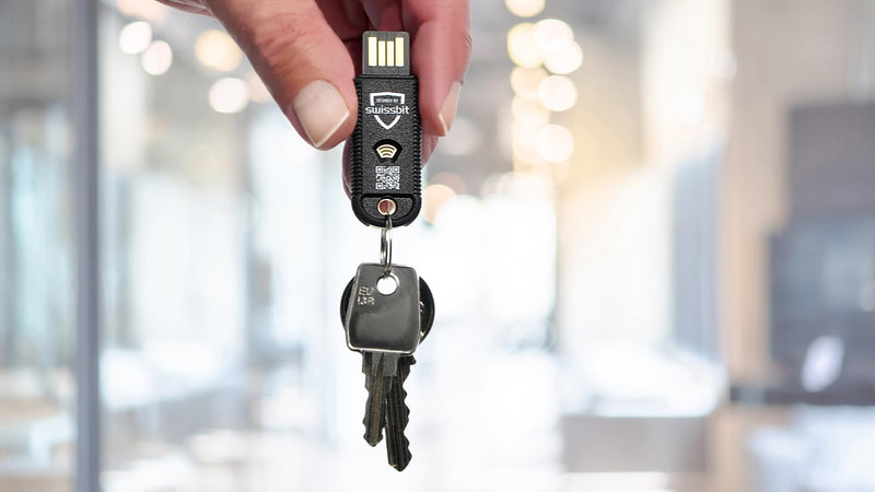 Swissbit - iShield Key Pro Security Key, Hardware Authenticator, USB and NFC Connection, FIDO2 Certified, U2F, HOTP, TOTP, PIV, 2FA, Black, (1pc) (iShield Key Pro USB-A/NFC) SNU20000D1PBAN0-E-01-110-SBB