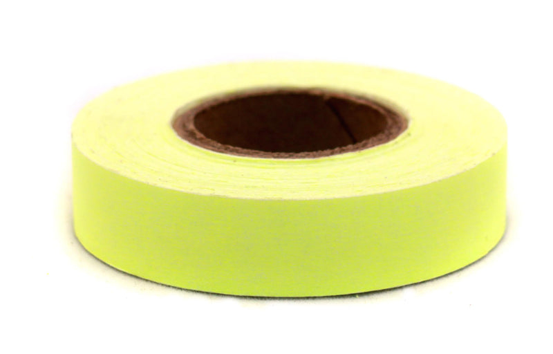 ChromaLabel 0.50 Inch Clean Remove Color Code Tape, 500 Inch Roll, Fluorescent Yellow 1/2" Wide, 13.89 Yards