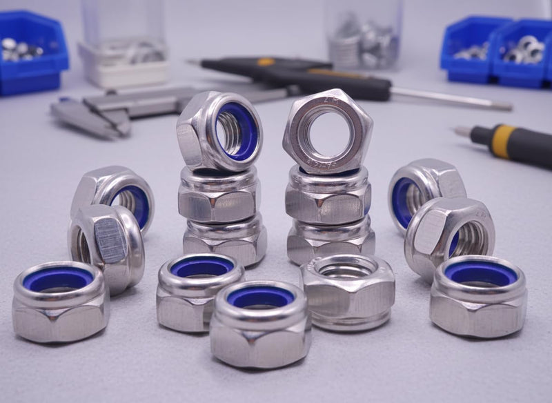 401pcs Metric Nylon Insert Lock Nuts Assortment Set DIN 985 304 Stainless Steel Nylon Locknuts Hex Locknuts Kit with Box M3 to M12 Reusable Anti-Loose Corrosion-Resistant for RC Car DIY 401pcs Assortment Set