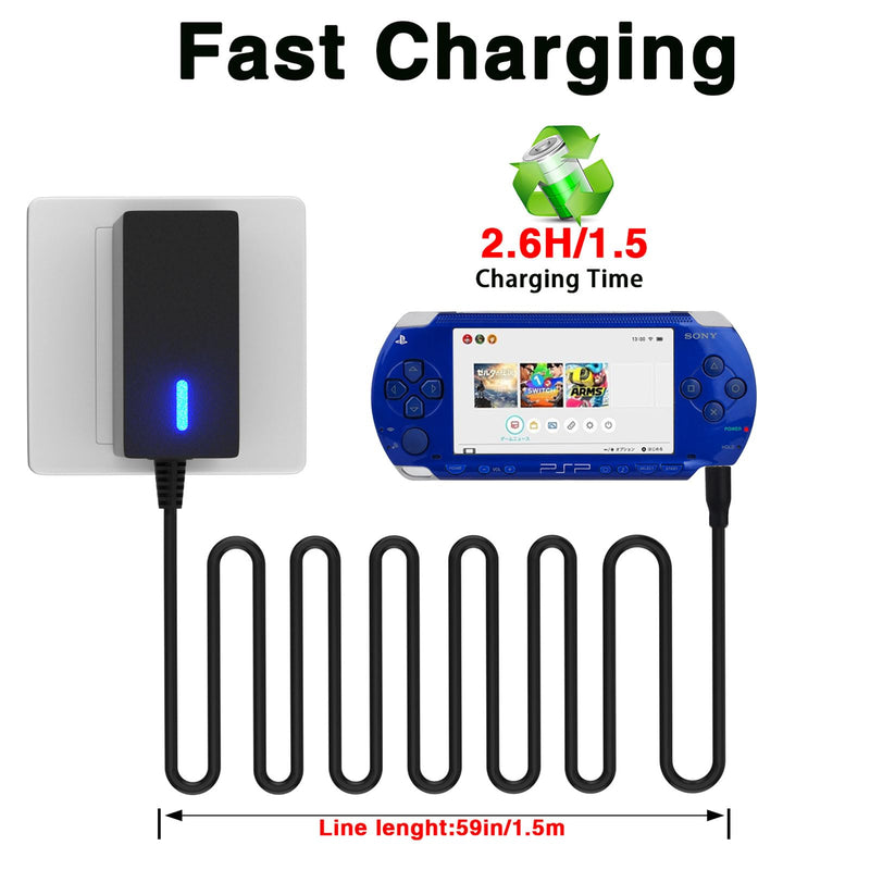 Batmax PSP Fast Charger for Sony PSP 1000 2000 3000 Series (PSP-1001, 2001, 3001) Console