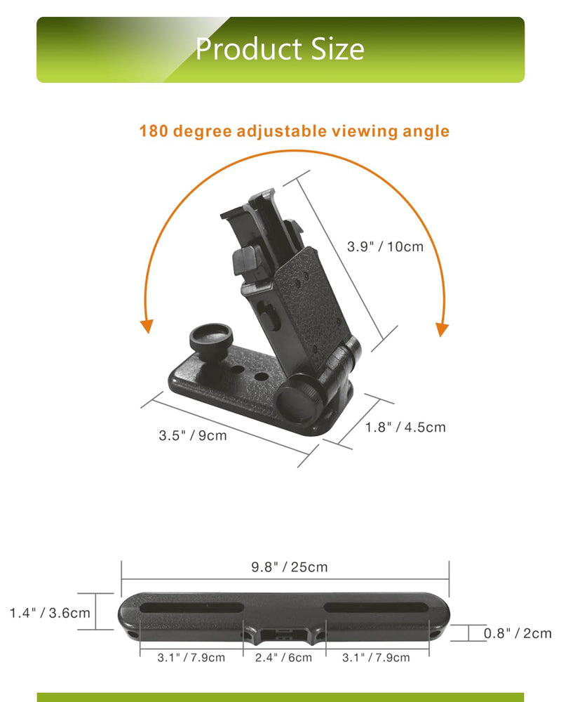 Car Headrest Mount Holders for Dual Screen Portable DVD Player, Seat Headrest Brackets for WONNIE/NAVISKAUTO/Sylvania Portable DVD Player, Car DVD Player Headrest Mounts (1 Set) 1 Set