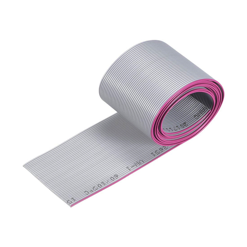 uxcell Flat Ribbon Cable Wire 1m/3.3ft Length 1.0mm Pitch 40 Pins Gray for AWM 2651 Connecting