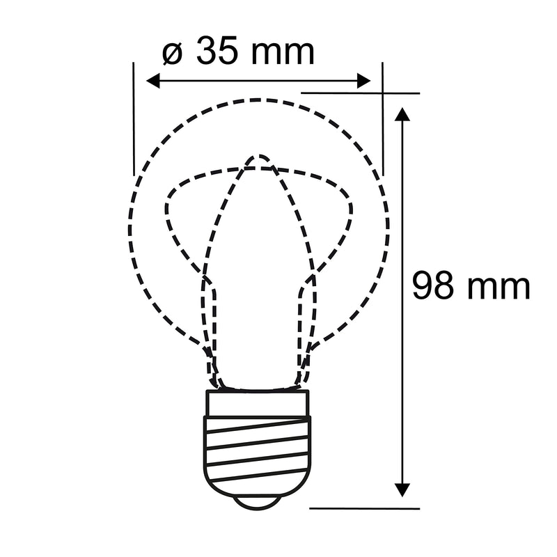 Paulmann 330028741 LED EEK G (A - G) E14 candle shape 2W warm white (Ø x H) 35mm x 98mm 1 piece.