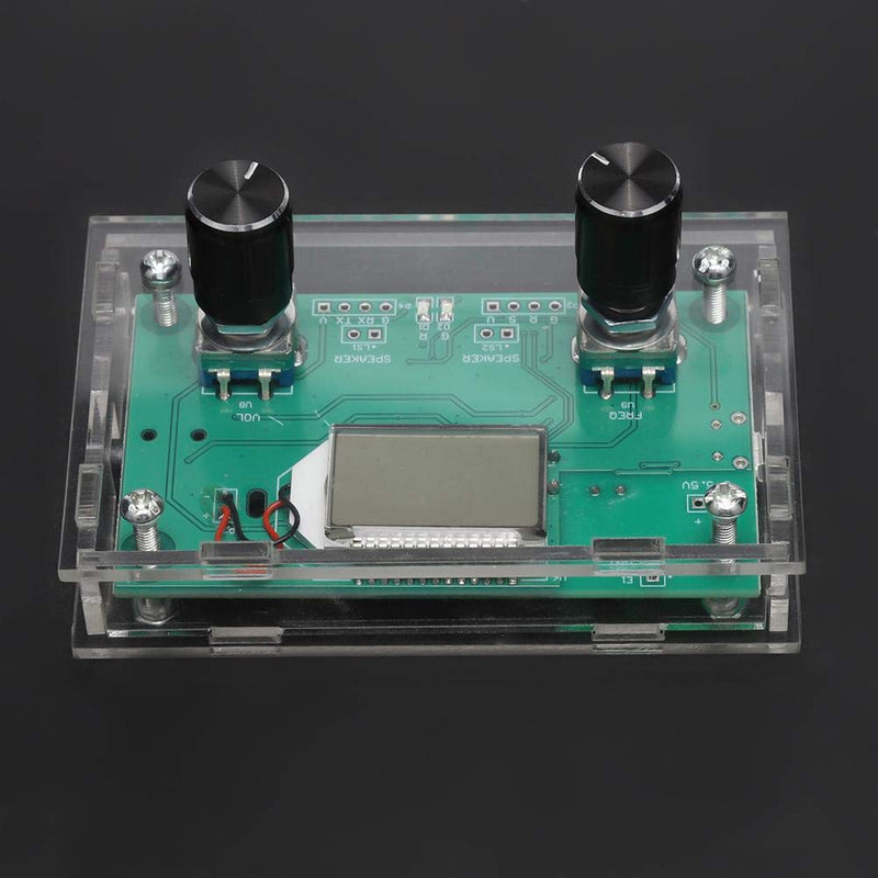 FM Modulator,DSP & PLL Digital Stereo Frequency Modulation Low Power Consumption Less Sound Distortion FM Radio Receiver Module with Acrylic Shell