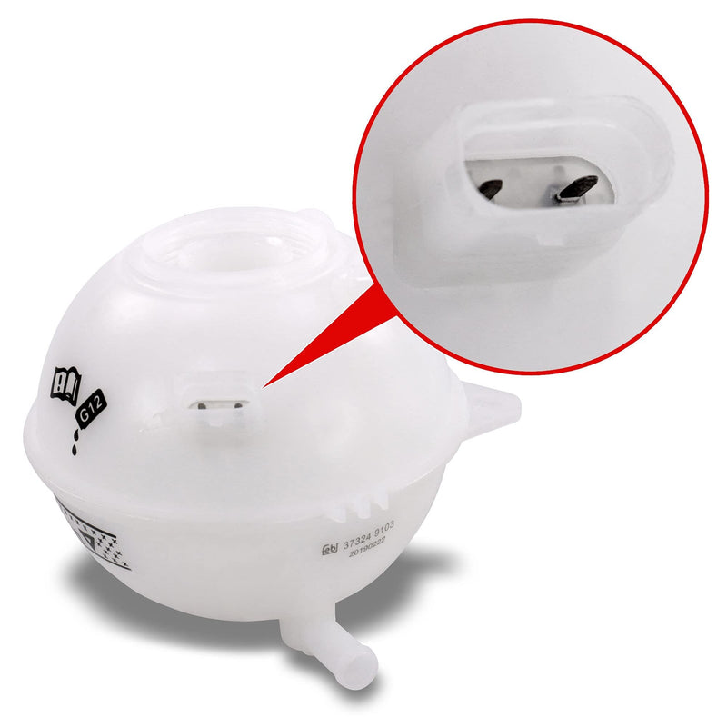 febi bilstein Radiator Expansion Tank (1) (37324) | Compatible with: Audi A3, Seat Cordoba, Ibiza II, Leon, Toledo II, Skoda Octavia I, Octavia I Combi, VW Bora I, Bora Variant