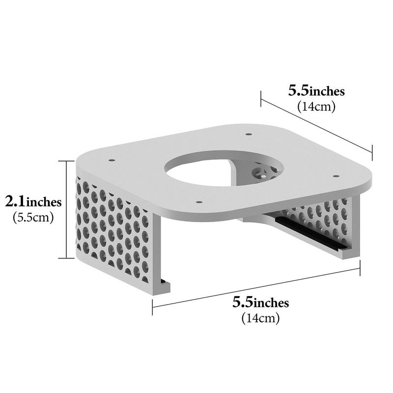 GEEKRIA Desktop Computer Under Desk Mount, Compatible with Apple 2024 Mac mini M4/ 2024 Mac mini M4 Pro, 3D Printed Monitor Mount - Wall Mount- VESA Stand- Accessories (Silver)