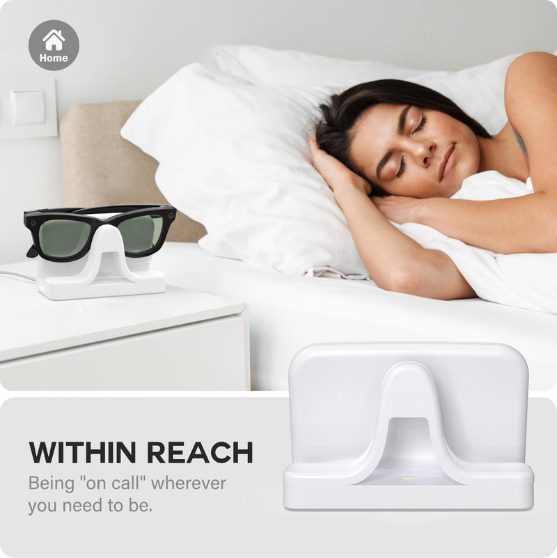 TUSITA Charging Stand & Cable Compatible with Ray-Ban Meta Smart Glasses