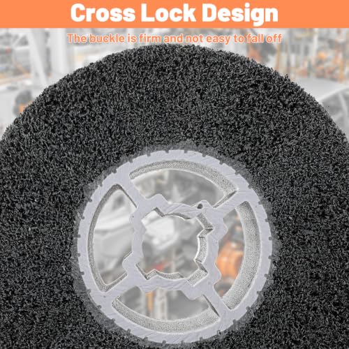 2 Pcs 60 Grit Polishing Drum, 4.7 x 4 Inches Abrasive Wire Drum for Paint Rust Removal, Burnishing Wheel Tool for Metal Wood Plastic Surface Conditioning, Polishing Stripping Tool