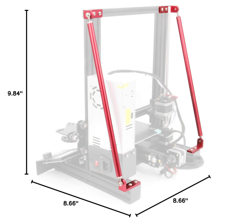 Upgrade Red Supporting Rod Set for Creality 3D Printer Ender 3/Ender 3 pro/Ender 3 V2 (220x220x250 mm) 365mm