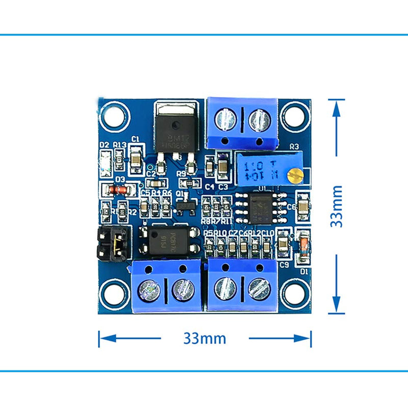 2Pcs PWM to Voltage Module 0% -100% PWM Converted to 0-10V Voltage Digital Analog Signal Converter for PLC Signal Interface Switching
