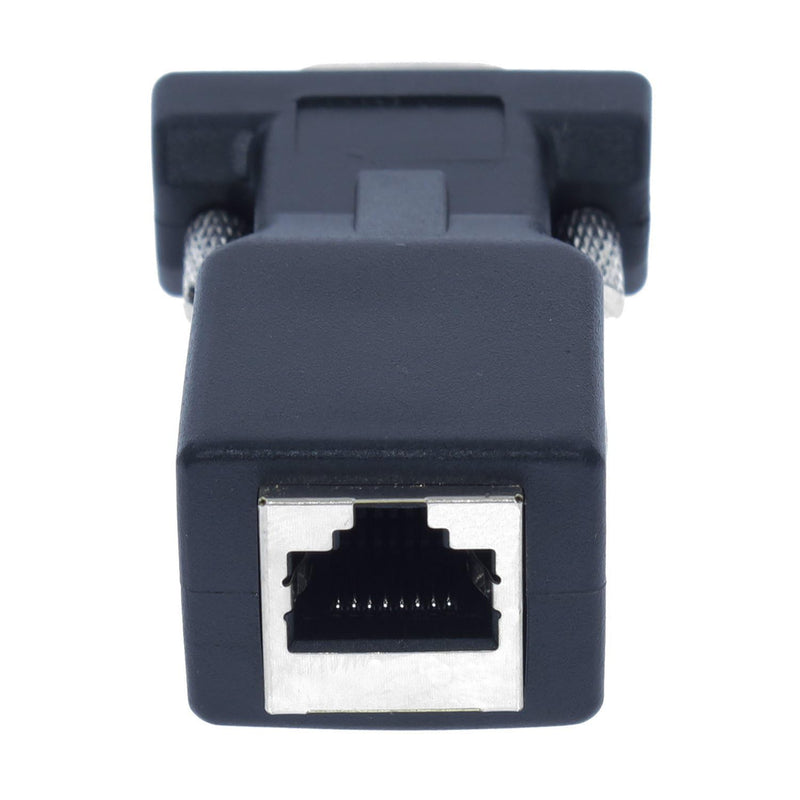 DB9 to RJ45 Adapter RJ45 to RS232 Converter RJ45 Female to 9 Pin Adapter DB9 Male Serial COM Port to Network Port Adapter